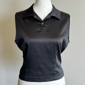Vintage Satin Polo Tank (Made in Milan)